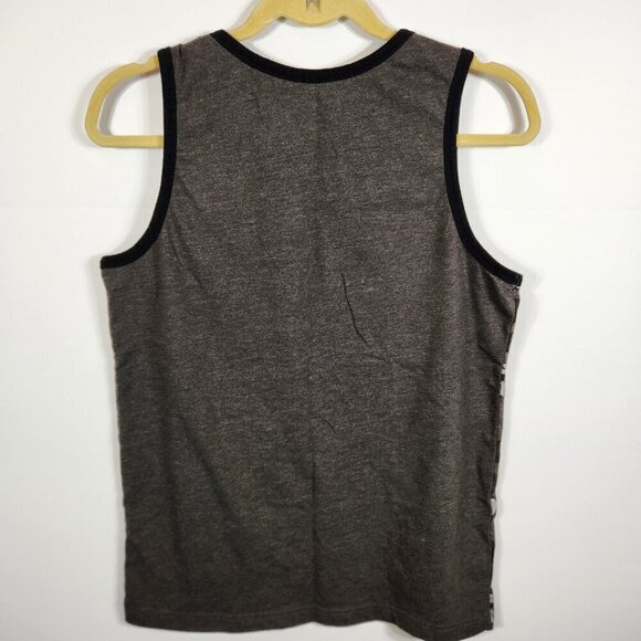 Disney Mickey Mouse Women's Tank Top Shirt Medium Graphics Gray Black - Picture 2 of 6